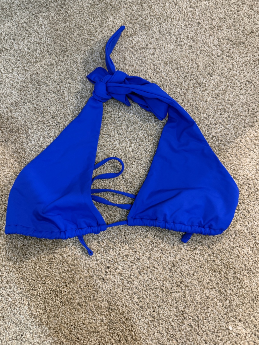 Garage Royal Blue Triangle Bikini Top